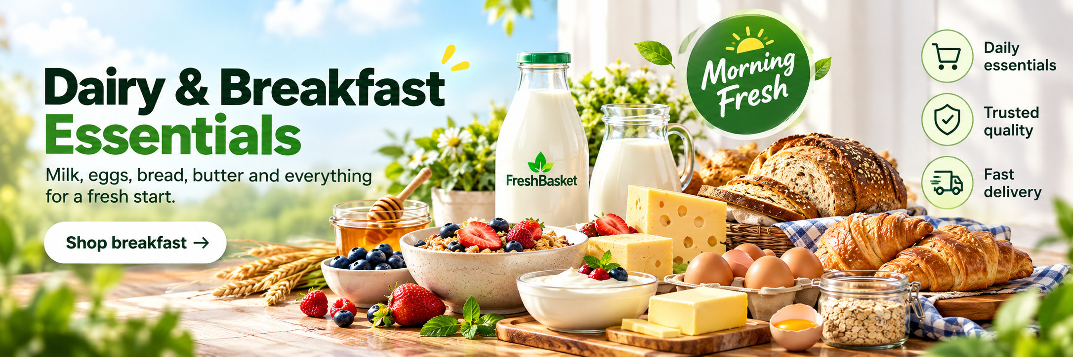 FreshBasket Premium • Dairy & Breakfast