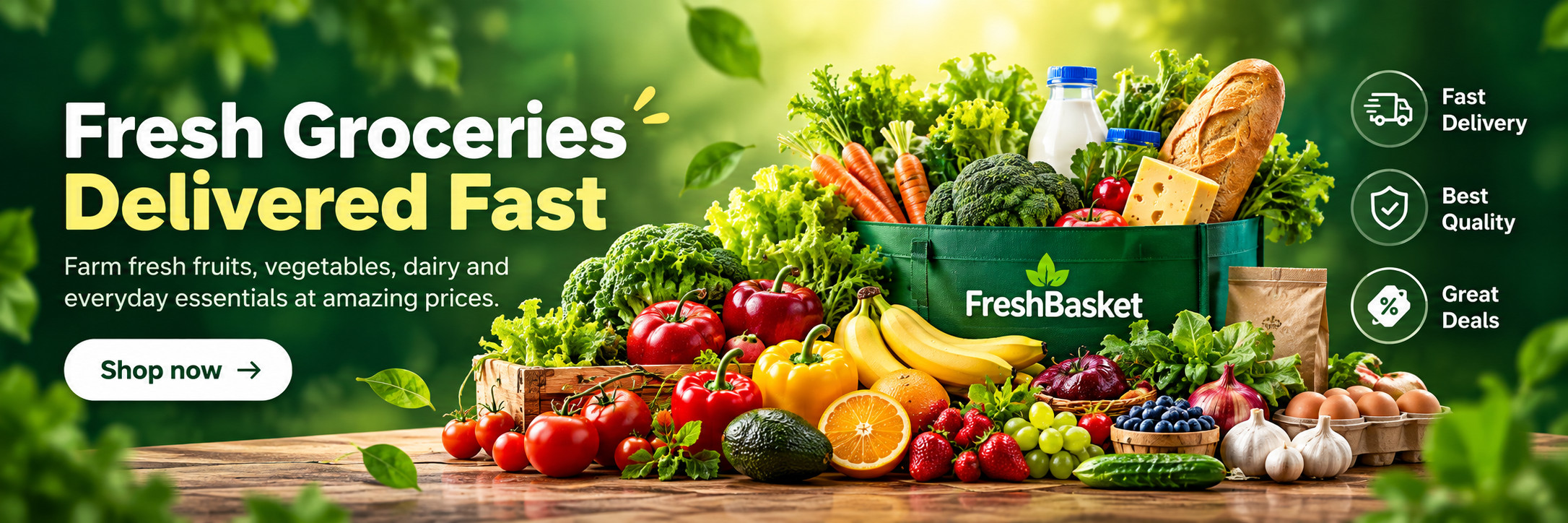FreshBasket Premium • Fresh Groceries