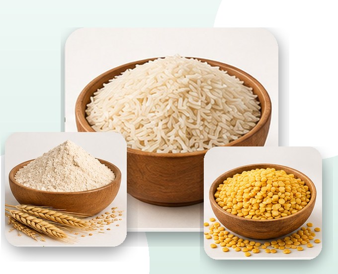 Atta, Rice & Dal