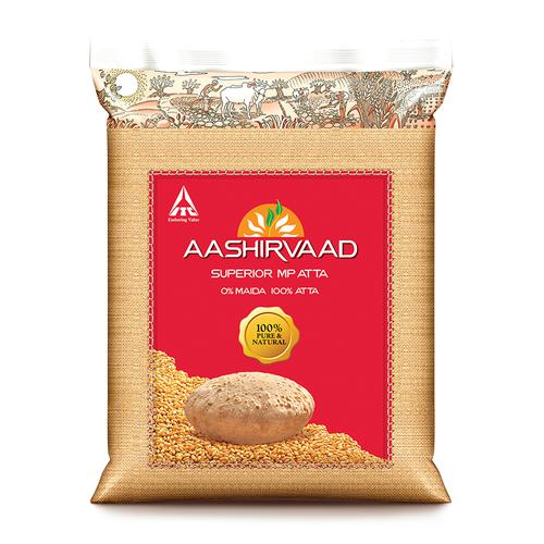 Aashirvaad Atta/Godihittu - Whole Wheat, 10 kg Pouch